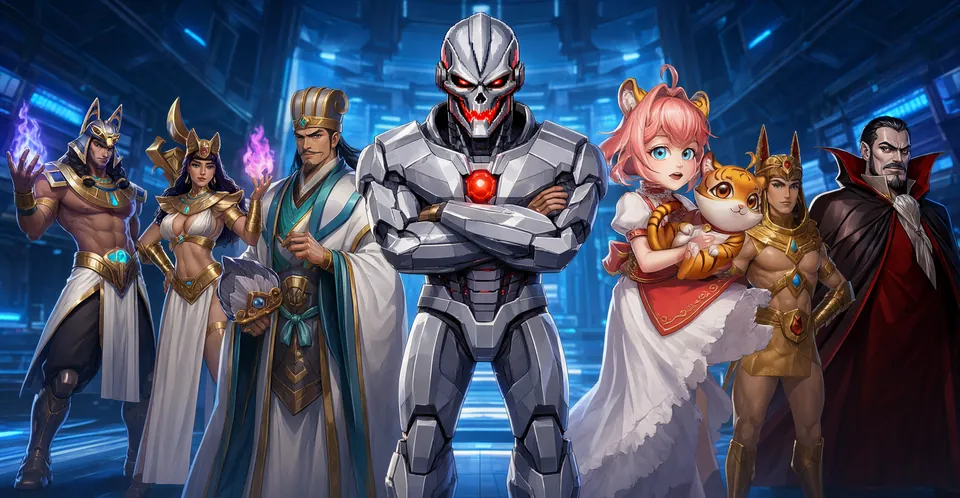 奧創和六款 ATG 電子的遊戲角色